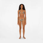 BIKINI A CARREAUX BEIGE