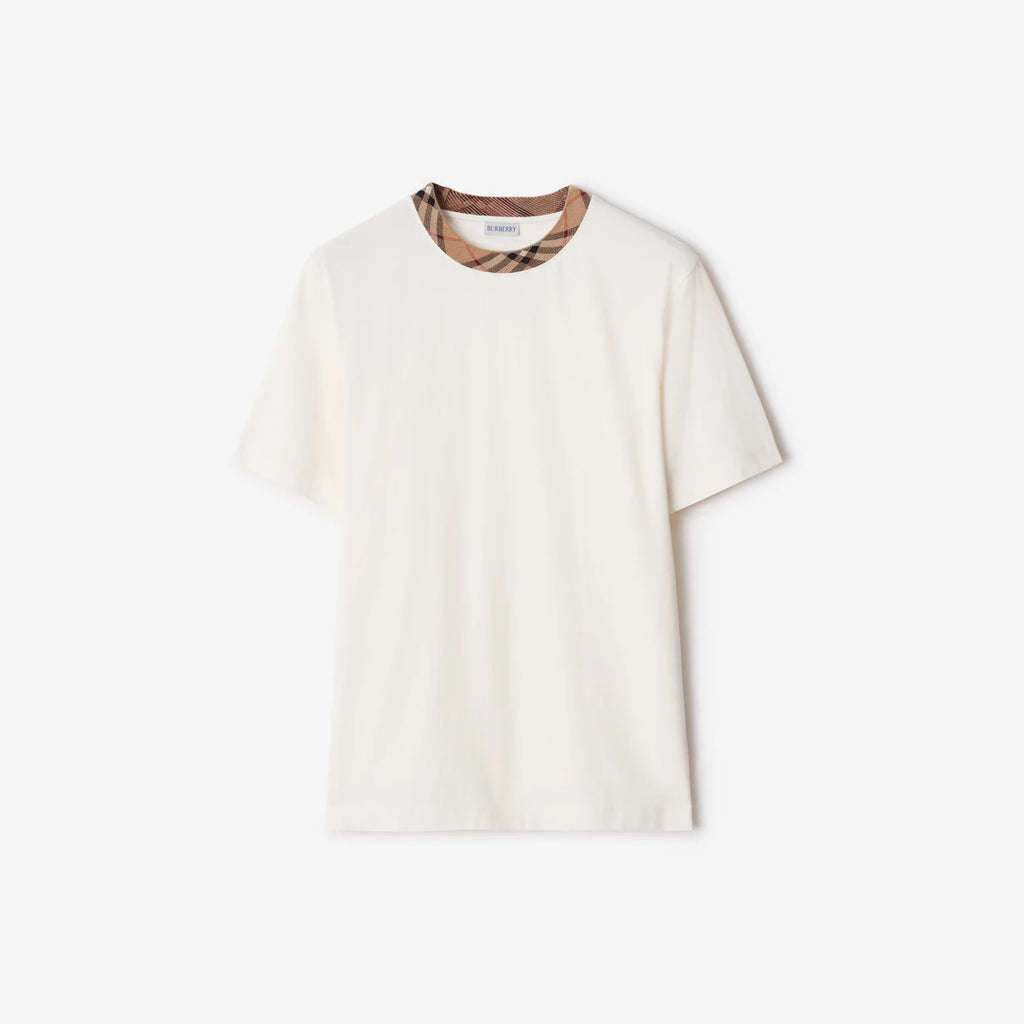 T-SHIRT EN COTON A CARREAUX