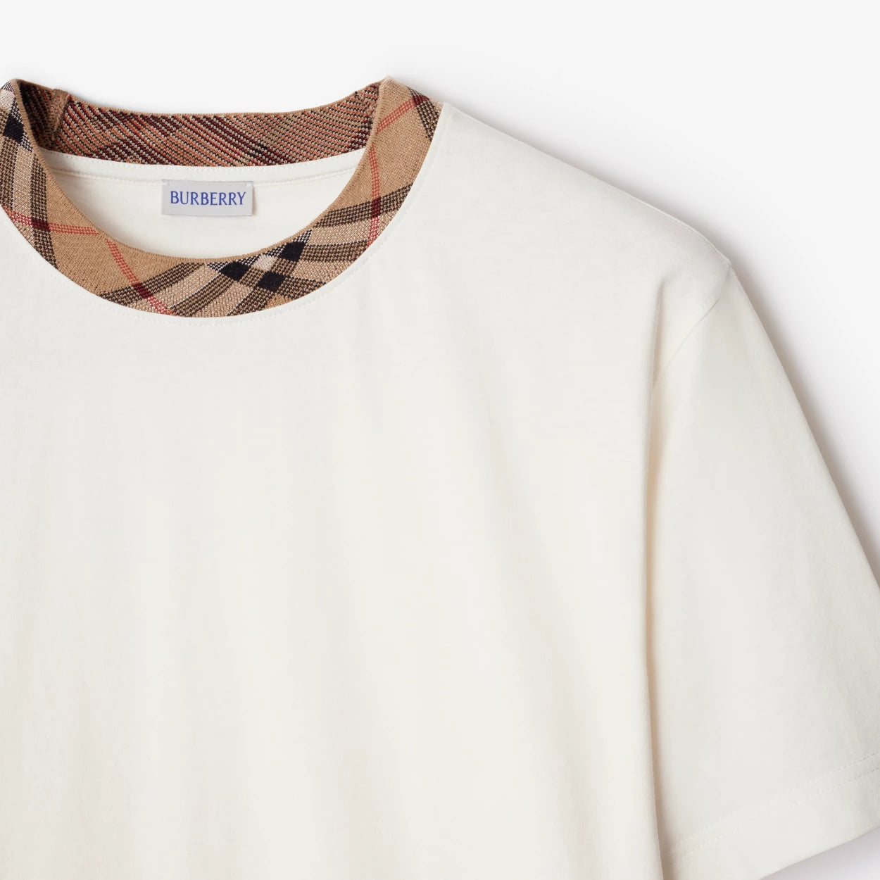 T-SHIRT EN COTON A CARREAUX