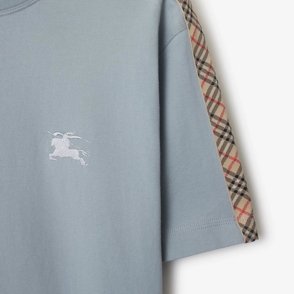 T-SHIRT EN COTON A CARREUX