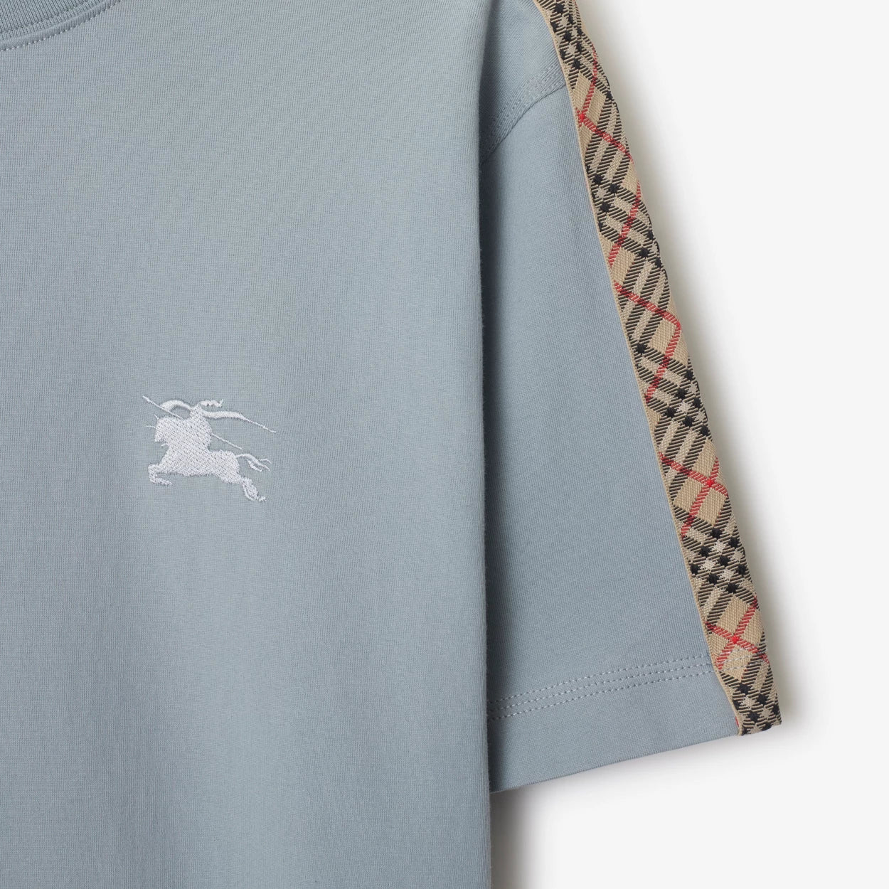 T-SHIRT EN COTON A CARREUX