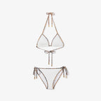 BIKINI A CARREAUX BLANC