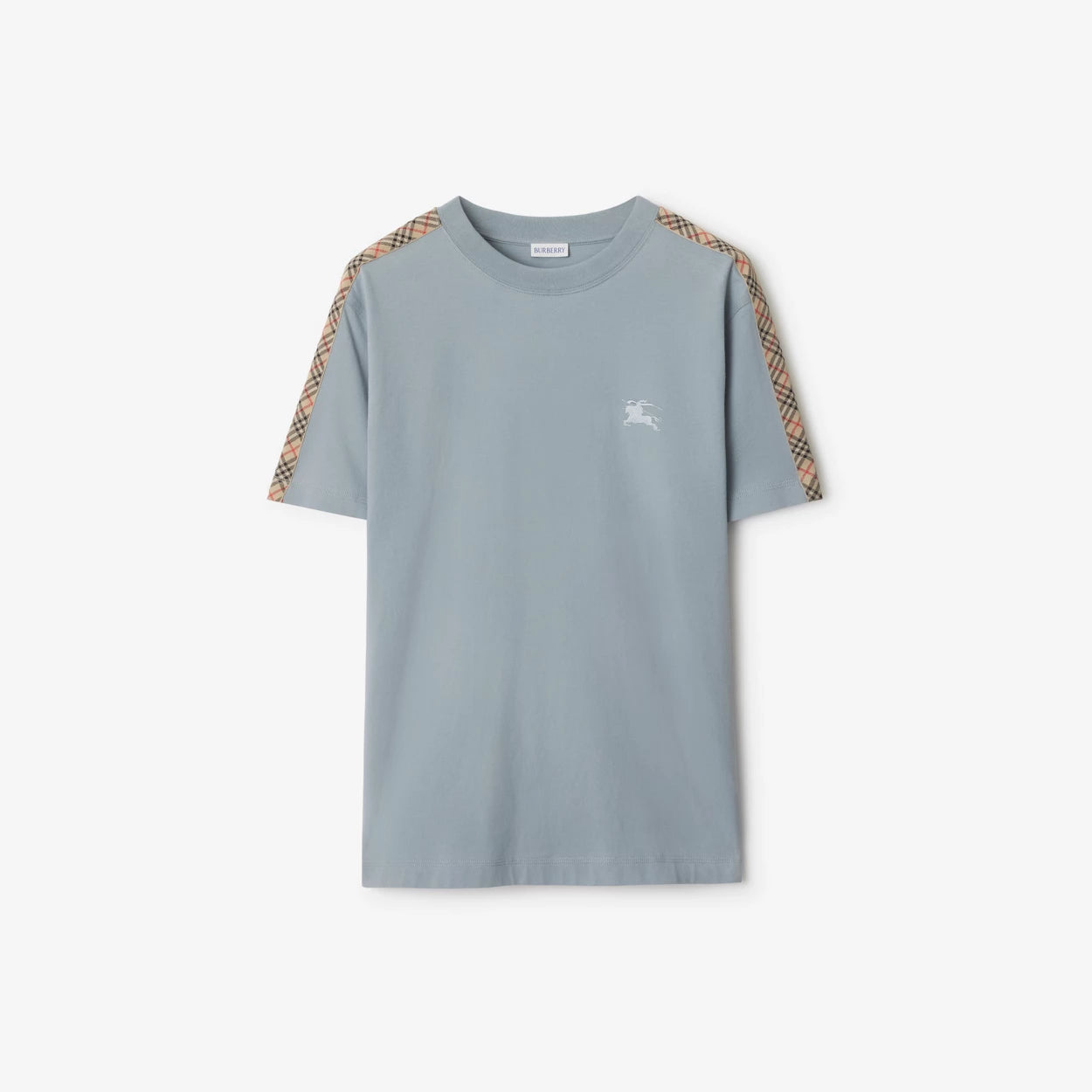 T-SHIRT EN COTON A CARREUX